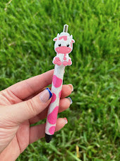 Cow Charm Glitter Pen