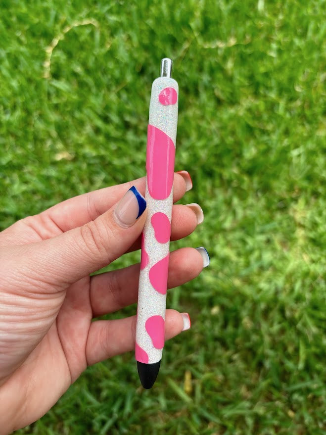 Cow Print Glitter Pens