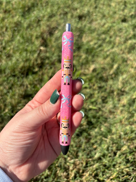 Pink Nutcracker Glitter Pen