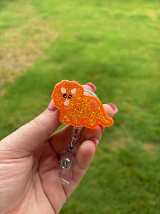 Triceratops Dinosaur Badge Reel