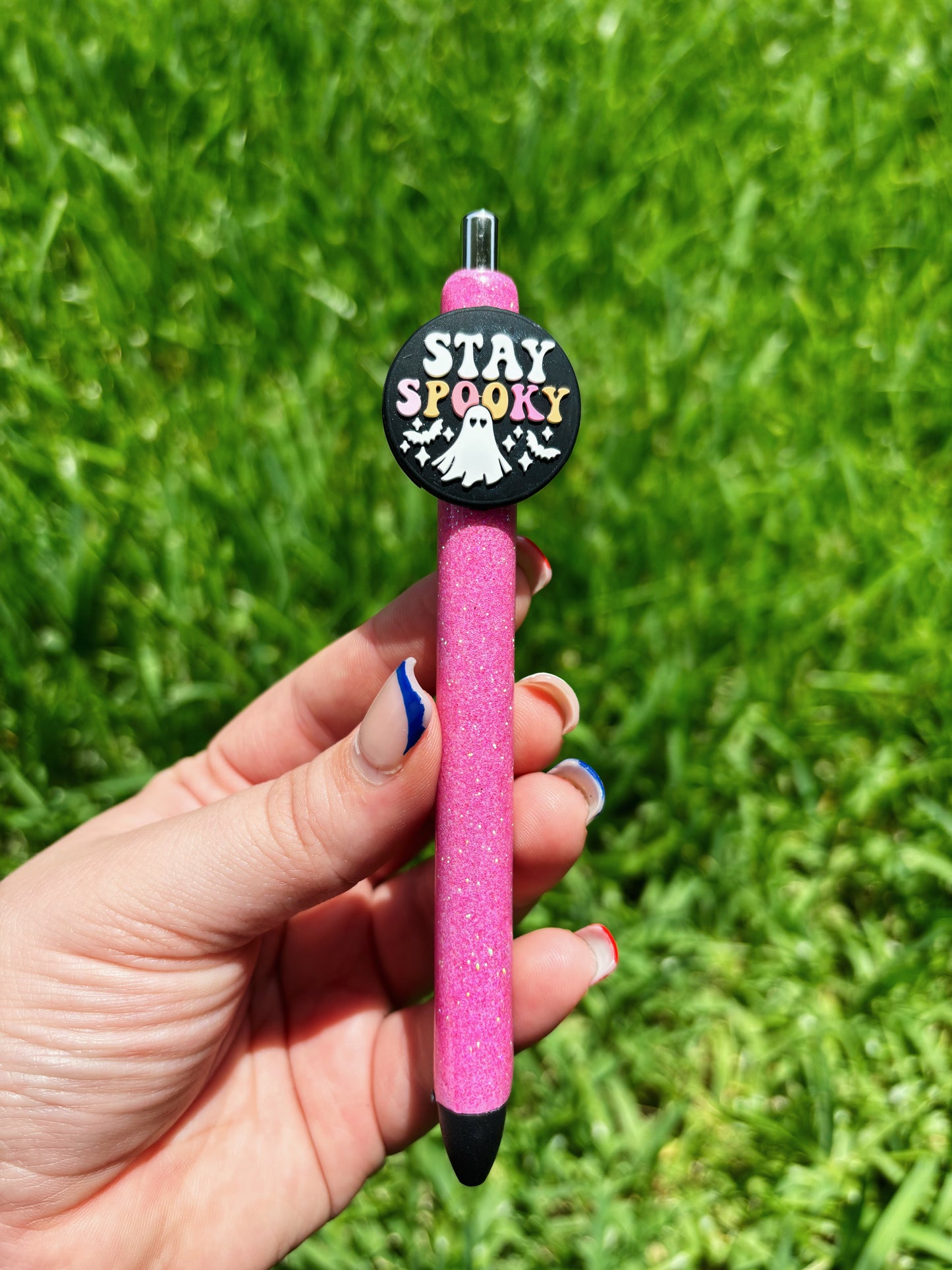 Stay Spooky Glitter Charm Pen