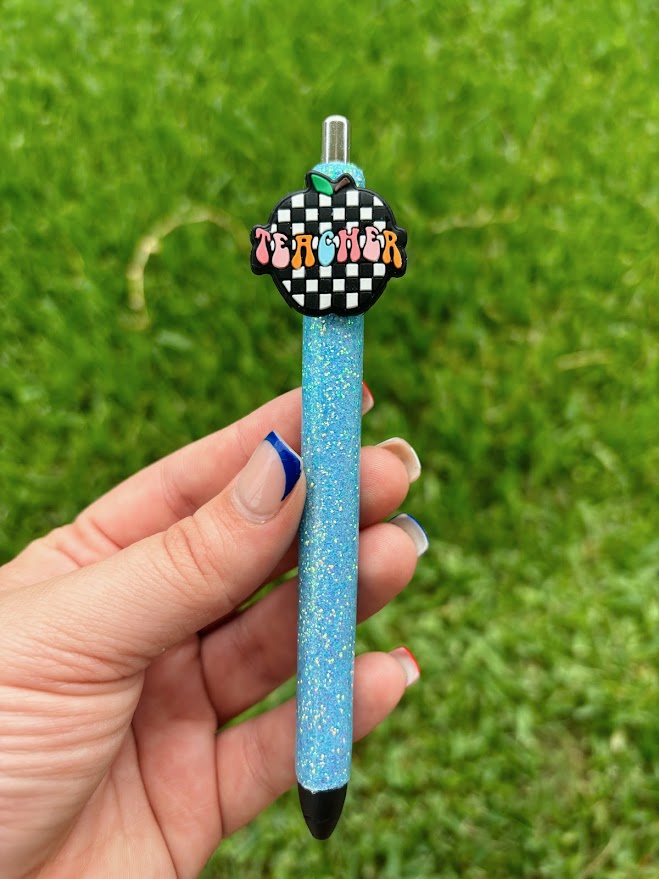 Teacher Charm Glitter Pen